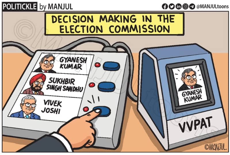 El Gobierno de India bloquea las cuentas de Instagram de dos dibujantes. Viñeta de Manjul